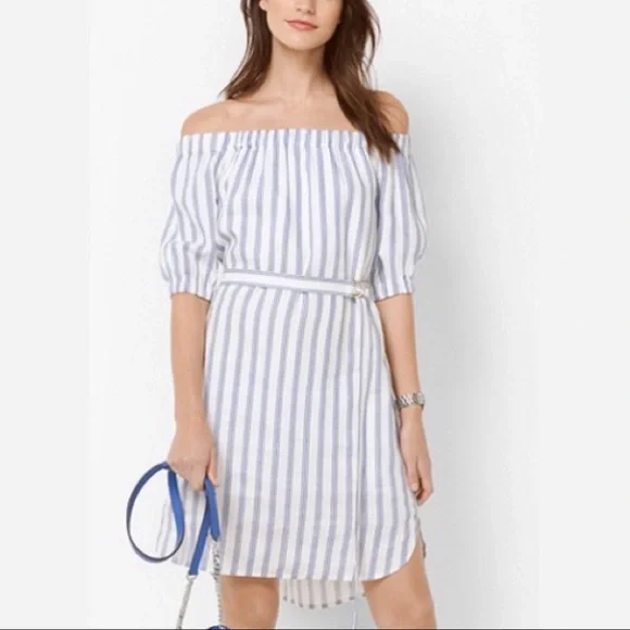 knee length dresses for ladies Michael Kors Navy Blue Summer Dress – MADISON'S LANE